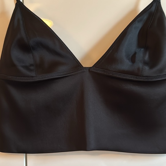 BNWT T by Alexander Wang Black Satin Bustier Bra Too, Sz8 - Picture 4 of 7